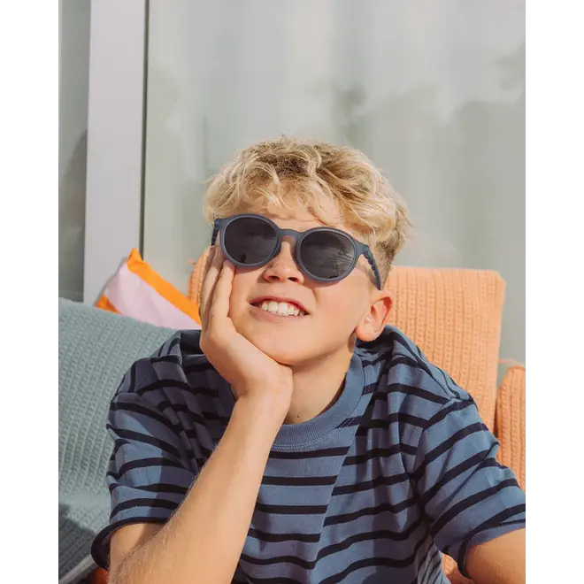 JUNIOR Oval Sunglasses Seaside Stripes Navy Blue