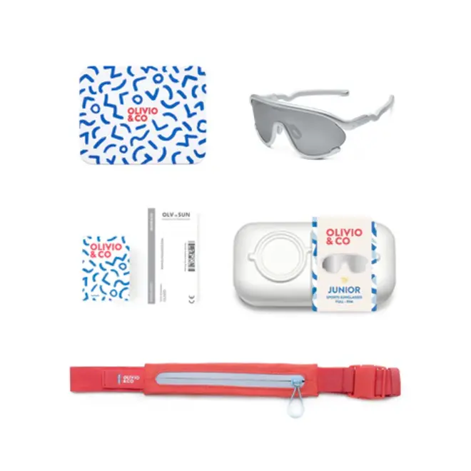 2024 Junior Full-Rim Sports Sunglasses -Space Silver