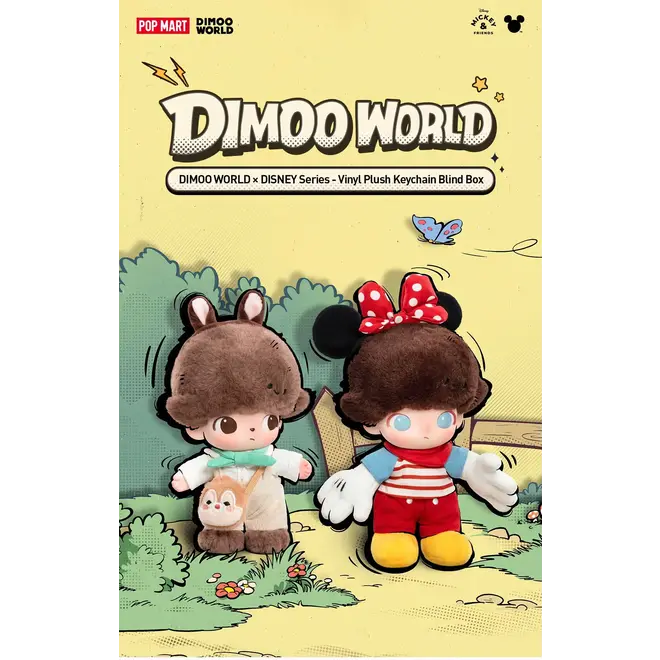 Popmart Dimoo World x Disney Series-Vinyl Plush Keychain Blind Box
