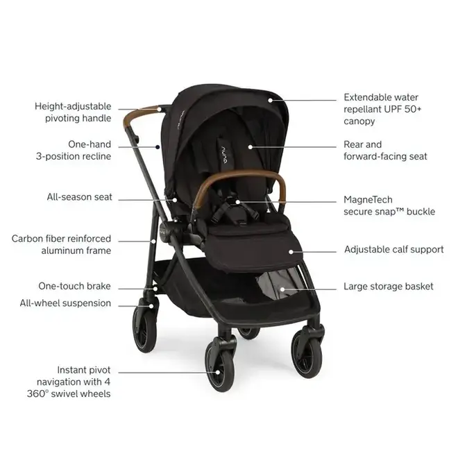 SWIV STROLLER CAVIAR
