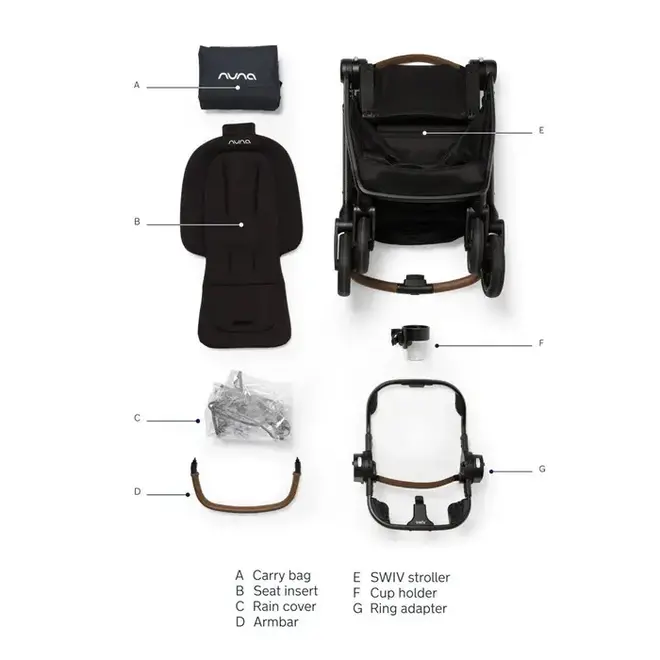 SWIV STROLLER CAVIAR