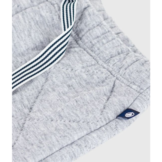 Babies' plain thick cotton trousers Grey
