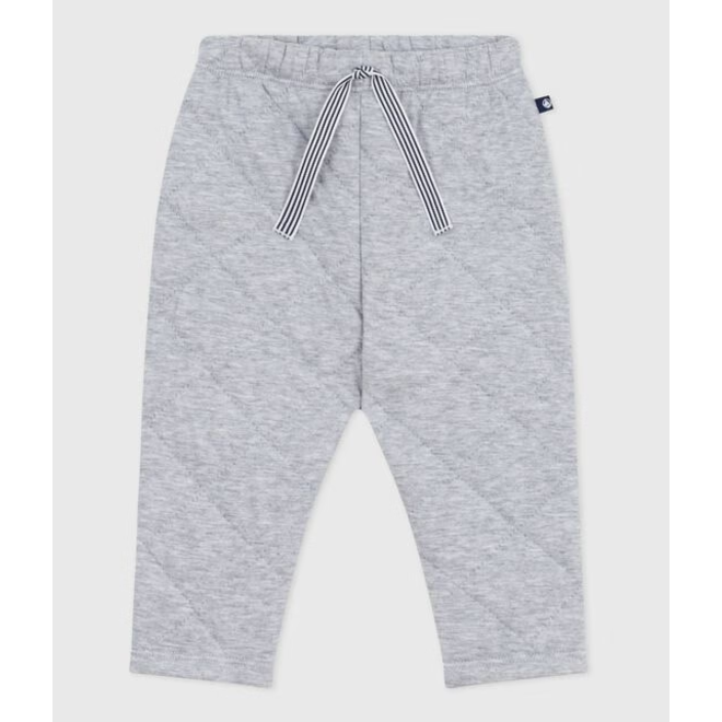 Babies' plain thick cotton trousers Grey
