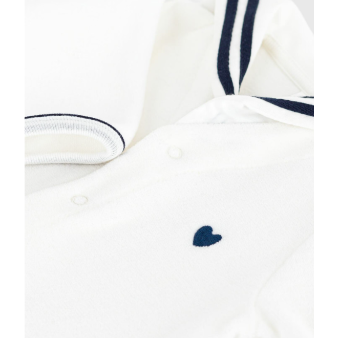 Babies' velour pyjama suit with a sailor collar