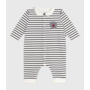 Babies Breton stripe cotton playsuit with a collar