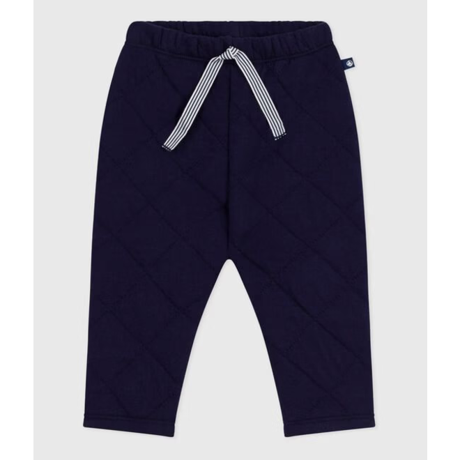 Babies' plain thick cotton trousers Black