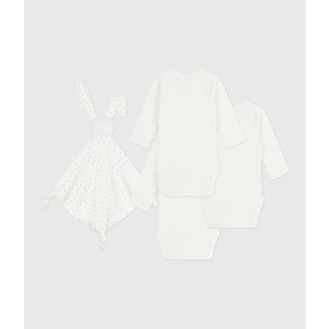 Newborn babies' embroidered cotton gift set