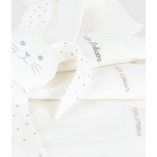 Newborn babies' embroidered cotton gift set