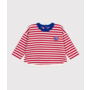 Babies' long-sleeved stripy cotton T-Shirt