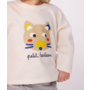Babies' long-sleeved t-shirt with a cat design
