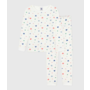 Children's pyjamas in cotton with a heart print and snug-fitting legs