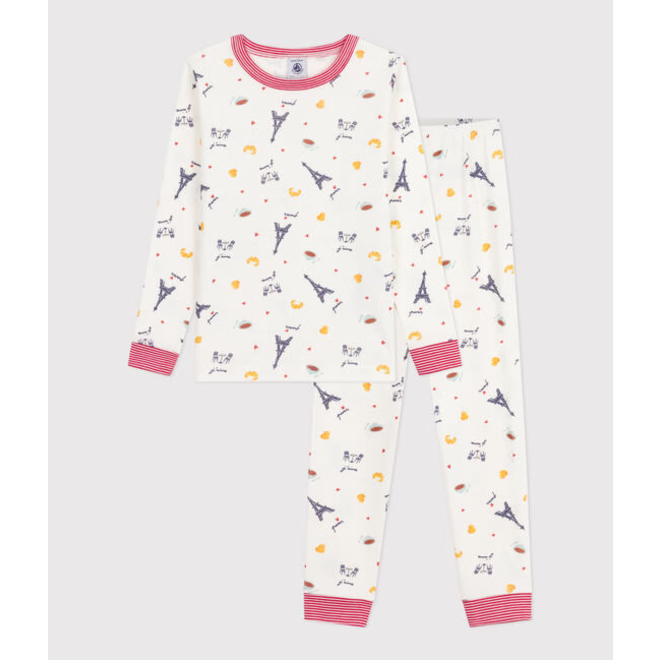 Children's pyjamas in cotton with snug-fitting legs PARIS