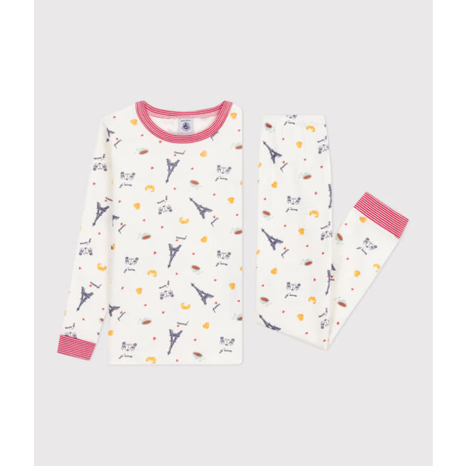 Children's pyjamas in cotton with snug-fitting legs PARIS