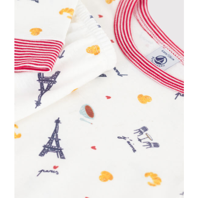 Children's pyjamas in cotton with snug-fitting legs PARIS