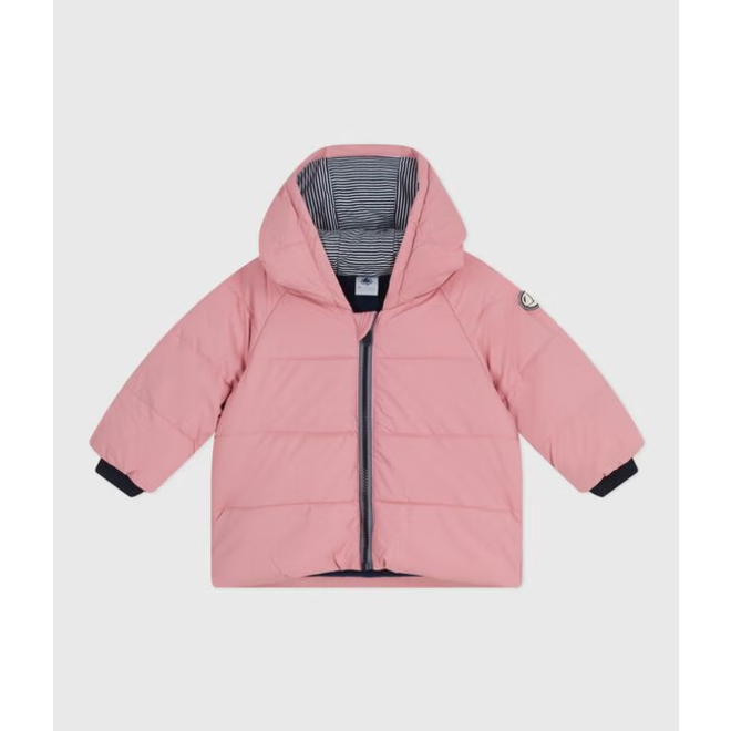 Babies' plain puffer jacket Charme pink