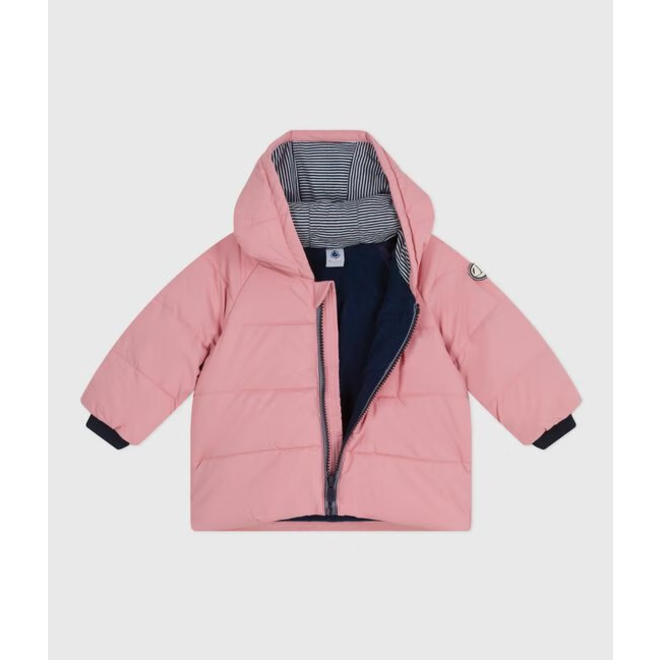 Babies' plain puffer jacket Charme pink
