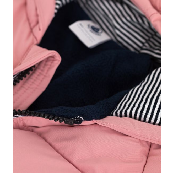 Babies' plain puffer jacket Charme pink