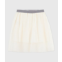 Girls' plain sequinned tulle skirt