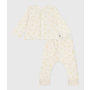 Babies' two-piece set in cotton printed with little chicks