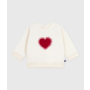 Petit Bateau Sweater Meisjes Hart Milk