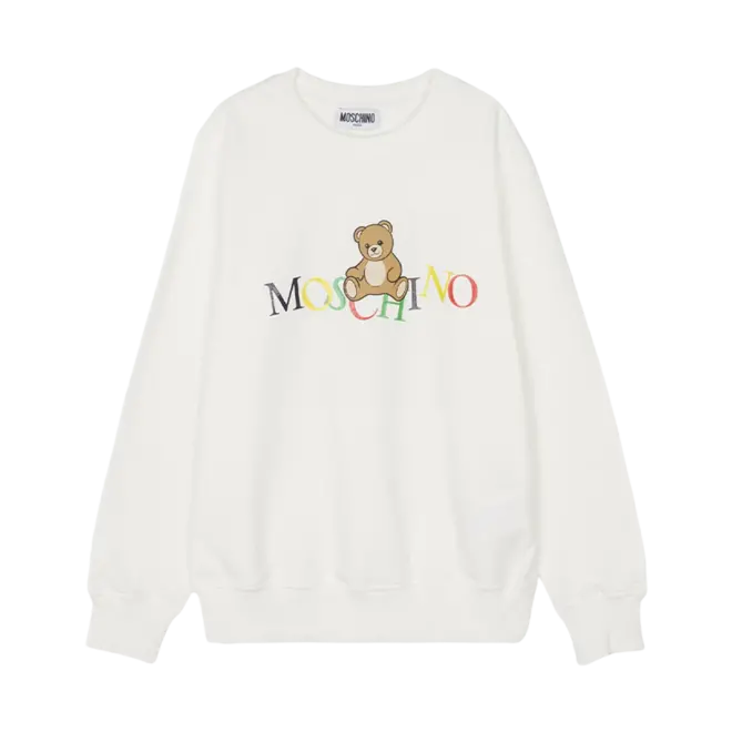 Moschino Printed cotton sweatshirt Cloud