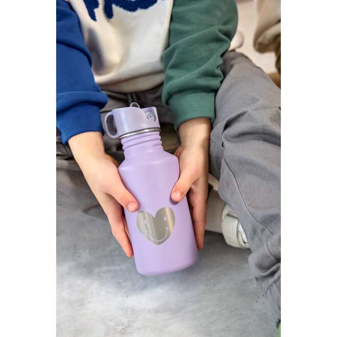 Lassig - Little Gang - Bottle Stainless Steel - Heart Lilac