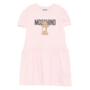 Moschino Teddy Bear Logo-print Short-sleeve Dress Sugar Rose