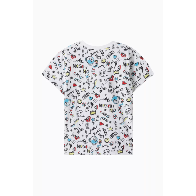 T-SHIRT WHITE DOODLES ART