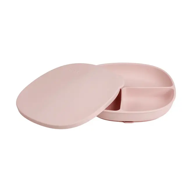 b.box - Silicone Plate + Lid - Blush