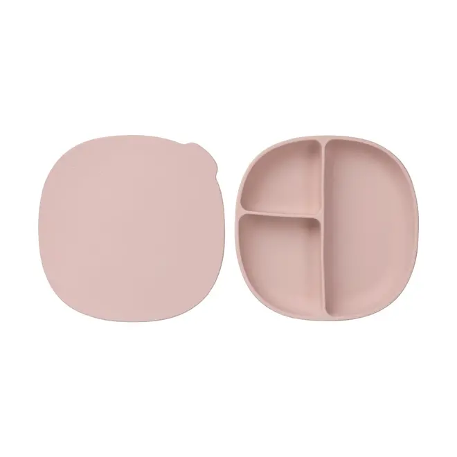 b.box - Silicone Plate + Lid - Blush
