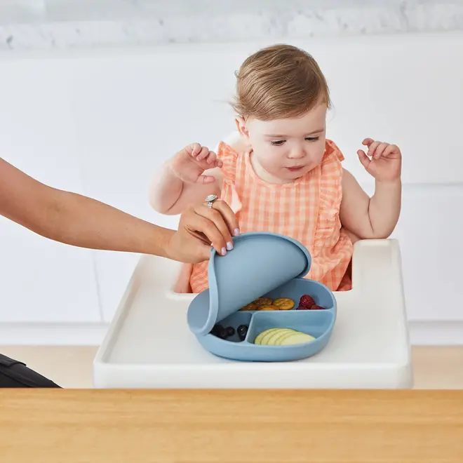 b.box - Silicone Plate + Lid - Ocean