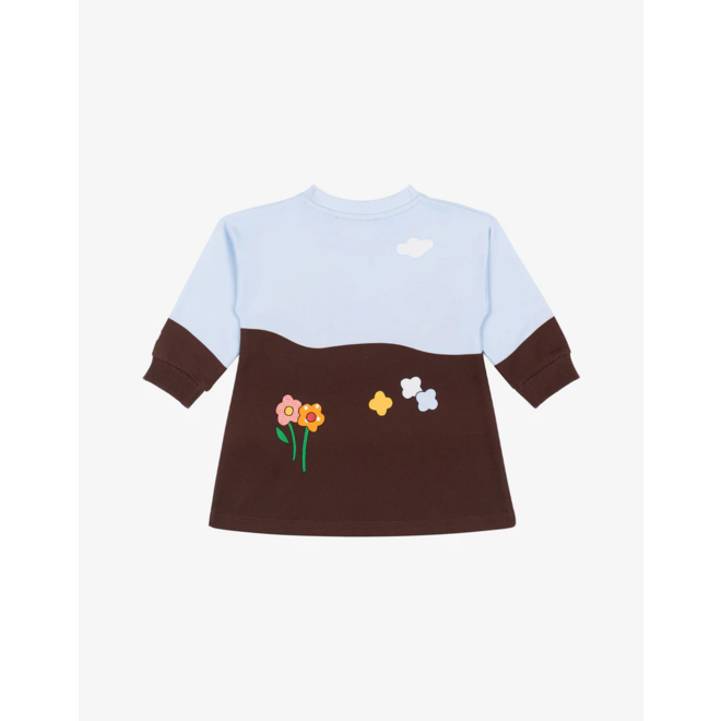 SWEATSHIRT AZURE/BROWN