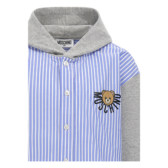 HOODED SHIRT GRIGIO CH.M/GRISETTE