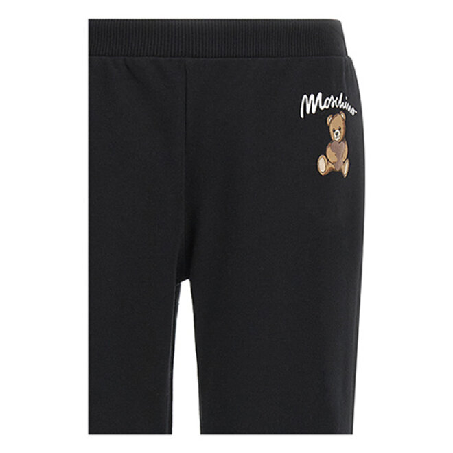 Moschino Black leggings for girl with Teddy Bear