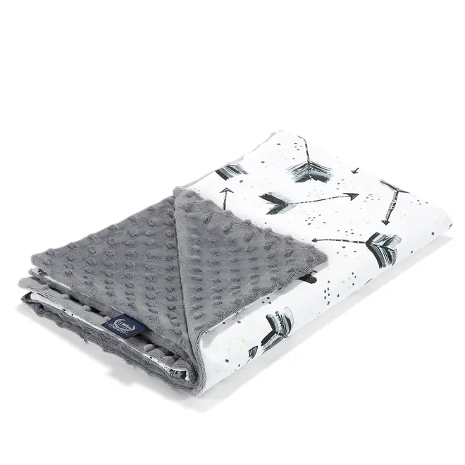 TODDLER LIGHT BLANKET - BOHO ROYAL ARROWS - GREY