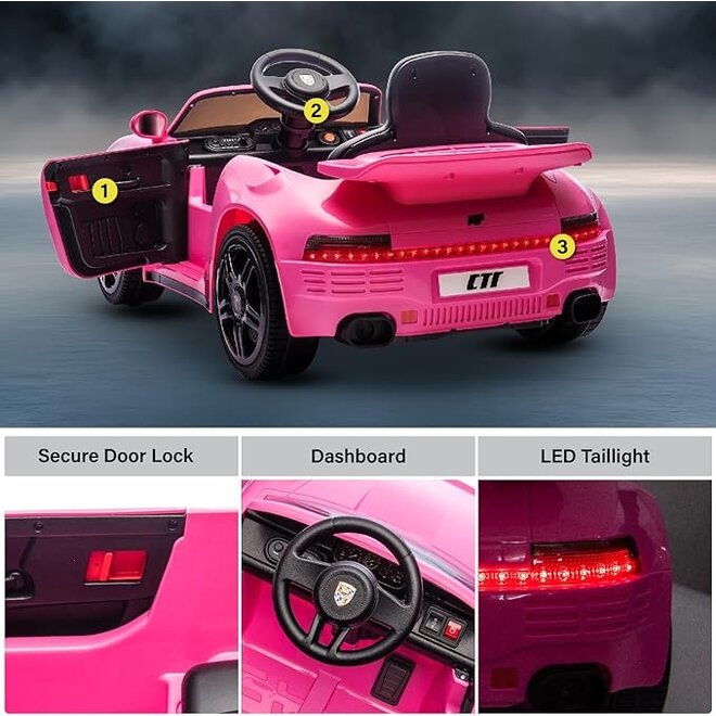 Porsche Licensed RUF 911 - 12V Electric Ride-On for Kids with LED Lights