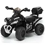 VOLTZ TOYS Kids Ride-On ATV Quad – 6V Battery Electric Four-Wheeler with LED Lights, Storage, 3KM/H, Ages 18+ Months Black