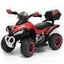 VOLTZ TOYS Kids Ride-On ATV Quad – 6V Battery Electric Four-Wheeler with LED Lights, Storage, 3KM/H, Ages 18+ Months Red