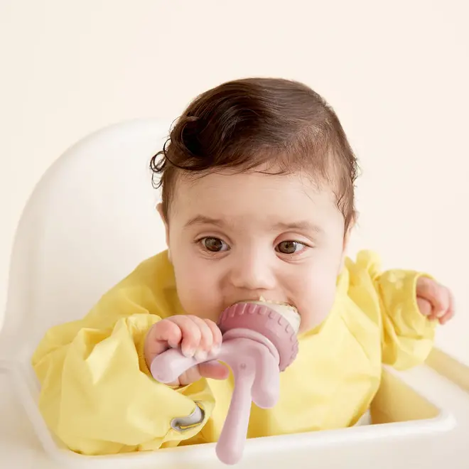 b.box - Silicone Fresh Food Feeder -Blush