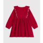 Petit Bateau Corduroy Dress Heart Red