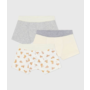 Pack of children's leopard-print cotton boxers with a covered waistband