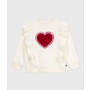 Petit Bateau Sweater Meisjes Hart Milk Kids