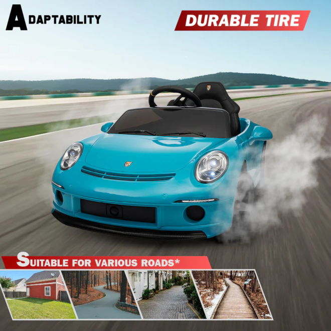 Licensed Porsche RUF 911 Ride-On Car – 24V Electric Vehicle with Remote & LED Blue