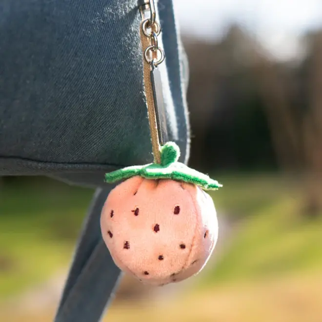 Strawberry Bag Charm - Pink - Pink