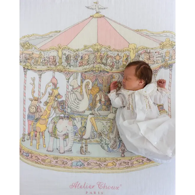 Carré - Carousel Pink （100*100cm）