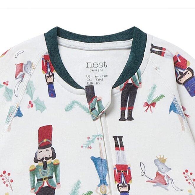 Nest Design Long Sleeved Footed Sleeper Nutcracker