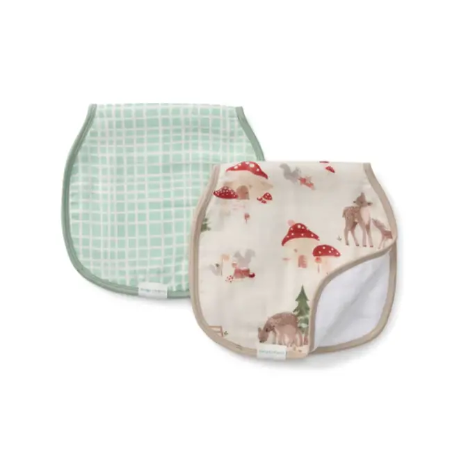Burp Cloth Set - 2 Pack - Forest Families