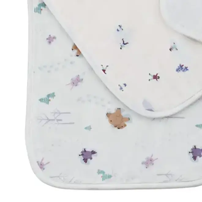 Bamboo Burp 'n Bib (2 Pack) SNOW BUDDIES