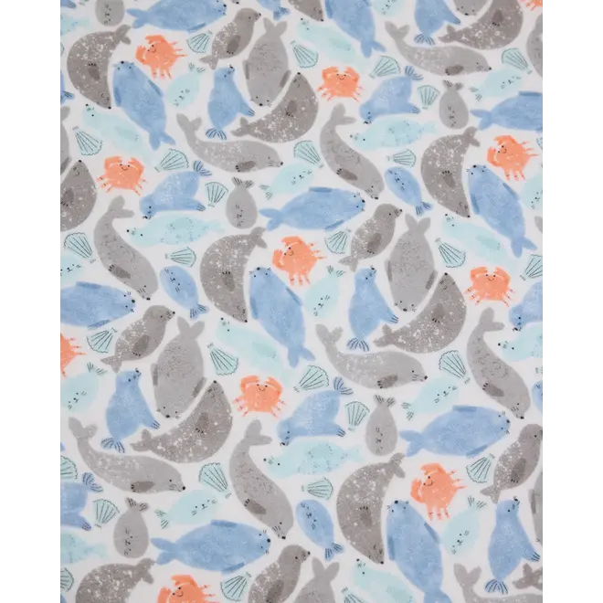 Muslin Fitted Crib Sheet - Seals