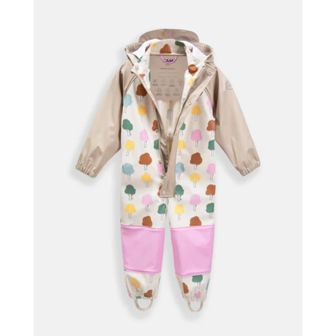 Rain Coverall Trees Beige